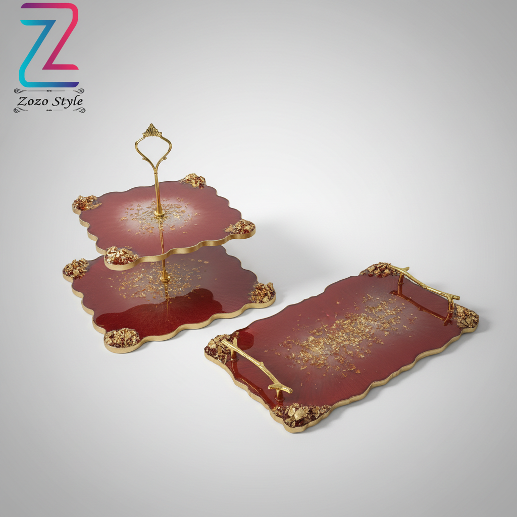 مجموعة الصواني بالريزن