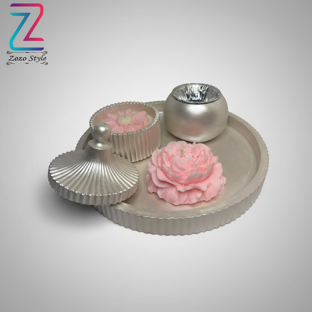 طقم الديكور الفضي