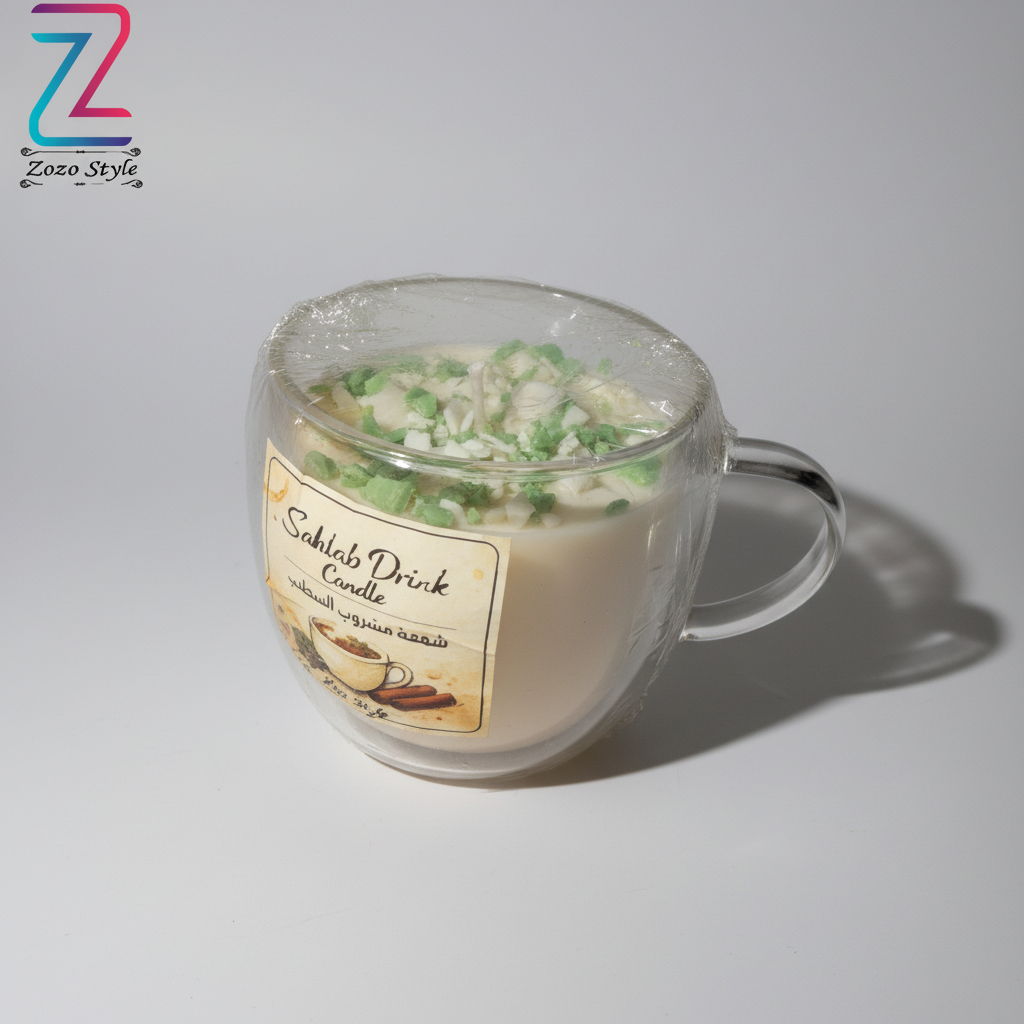 شمعة مشروب السحلب - لوجو شفاف