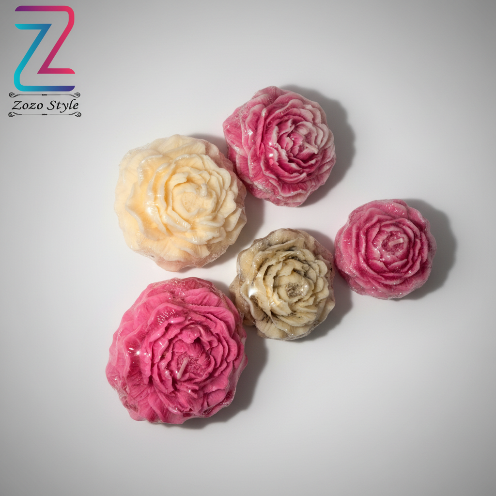 شموع الورد الملونة