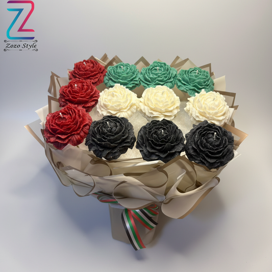باقة الورود الملونة احترافية