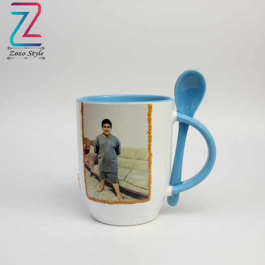 كوب الصورة المخصص الأزرق