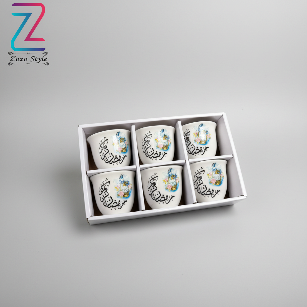 مجموعة فناجين عيد مبارك - تصوير احترافي