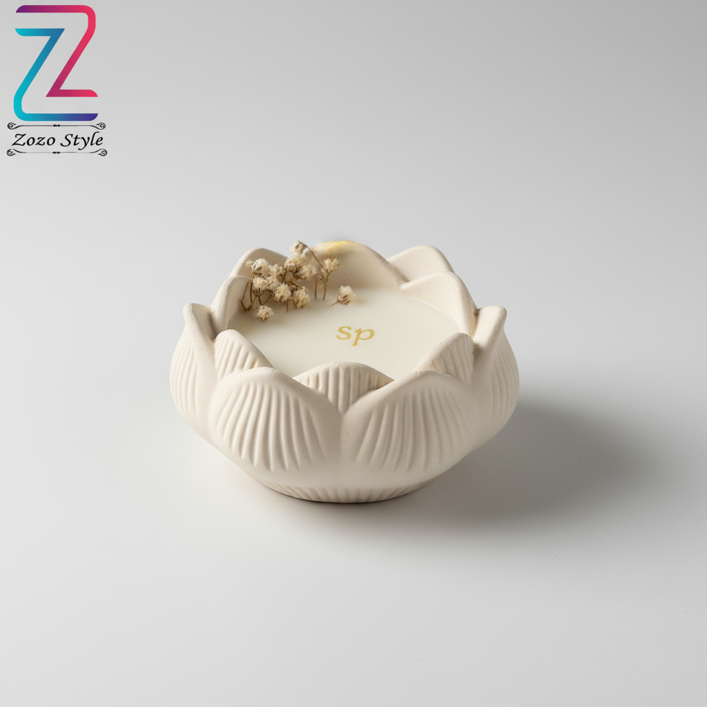 شمعة اللوتس الكريمية