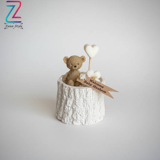 شمعة البيبي مع الدب