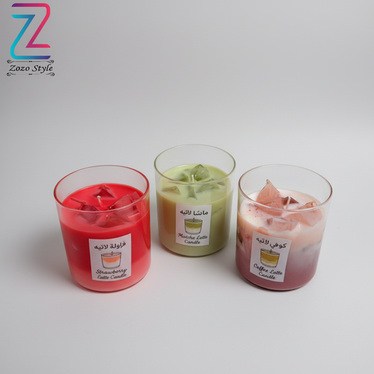 مجموعة شموع اللاتيه - لوجو شفاف