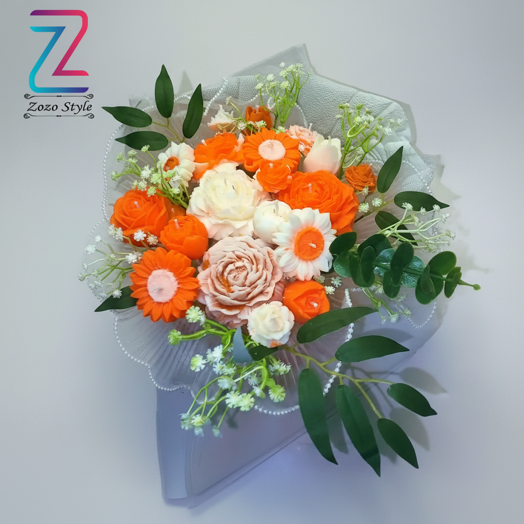 باقة الورود الملونة