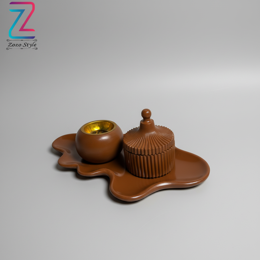 طقم بخور كونكريت فاخر - تصميم عصري